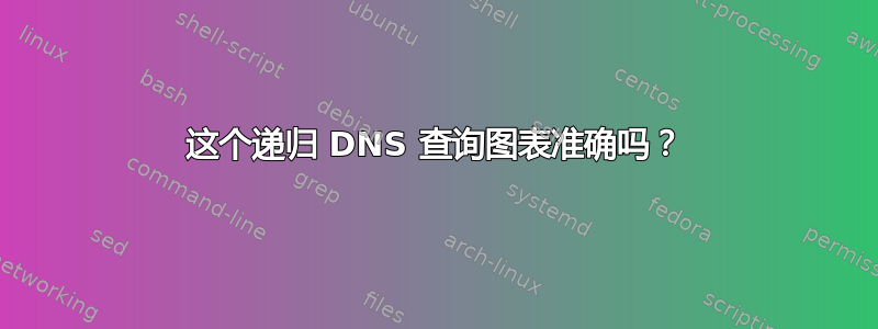 这个递归 DNS 查询图表准确吗？