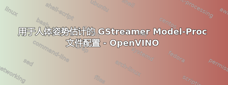 用于人体姿势估计的 GStreamer Model-Proc 文件配置 - OpenVINO