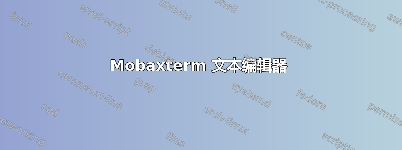 Mobaxterm 文本编辑器