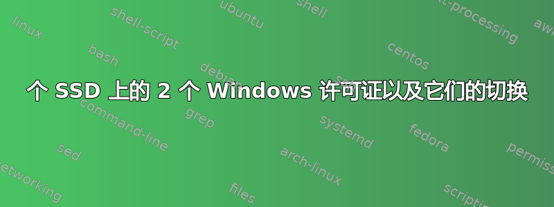 2 个 SSD 上的 2 个 Windows 许可证以及它们的切换