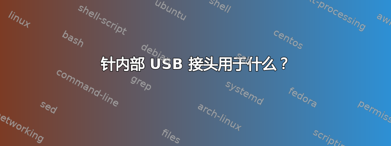 40 针内部 USB 接头用于什么？