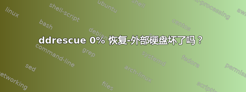 ddrescue 0% 恢复-外部硬盘坏了吗？