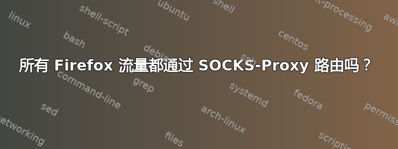 所有 Firefox 流量都通过 SOCKS-Proxy 路由吗？