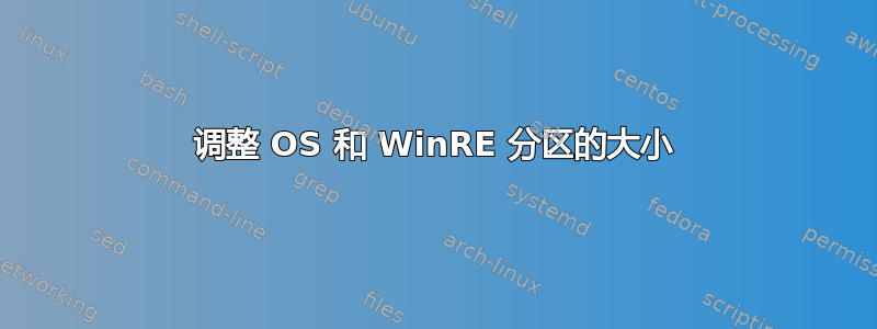 调整 OS 和 WinRE 分区的大小