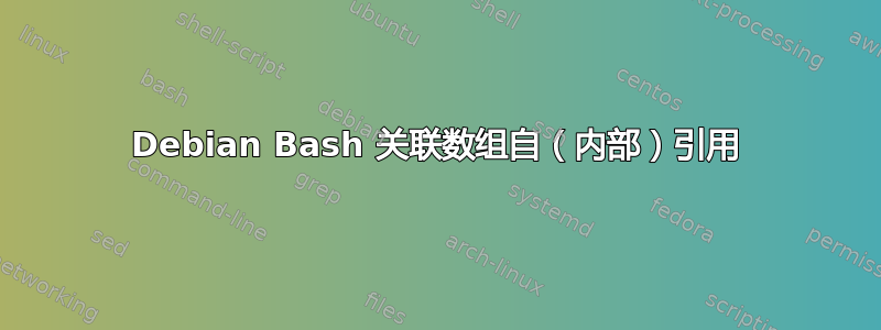 Debian Bash 关联数组自（内部）引用