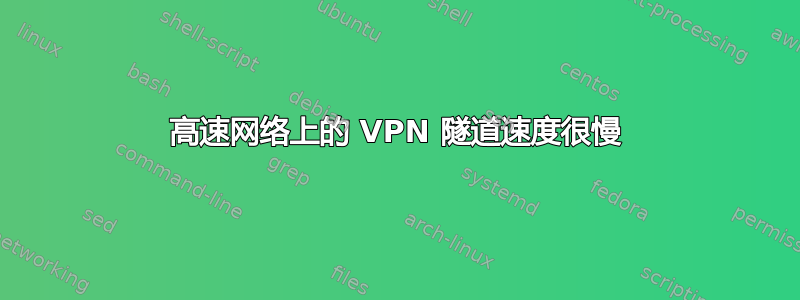 高速网络上的 VPN 隧道速度很慢