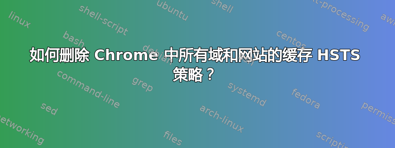 如何删除 Chrome 中所有域和网站的缓存 HSTS 策略？