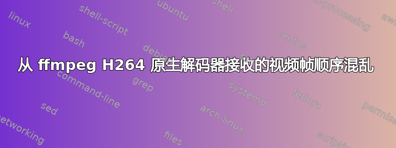 从 ffmpeg H264 原生解码器接收的视频帧顺序混乱