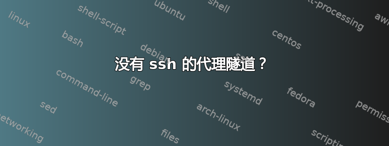 没有 ssh 的代理隧道？