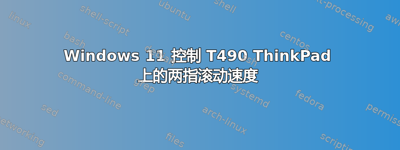 Windows 11 控制 T490 ThinkPad 上的两指滚动速度