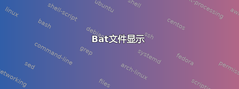 Bat文件显示