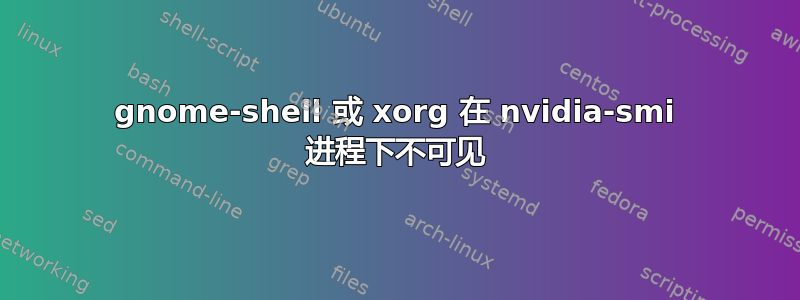 gnome-shell 或 xorg 在 nvidia-smi 进程下不可见