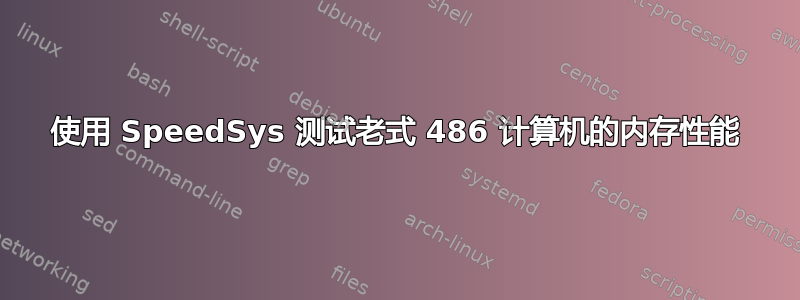 使用 SpeedSys 测试老式 486 计算机的内存性能