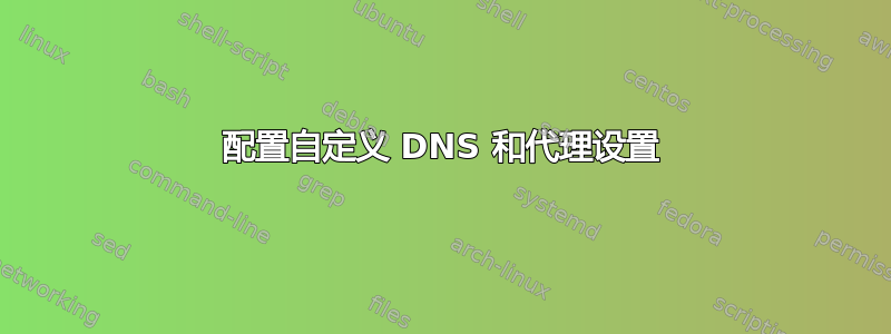 配置自定义 DNS 和代理设置