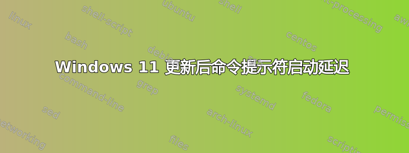 Windows 11 更新后命令提示符启动延迟