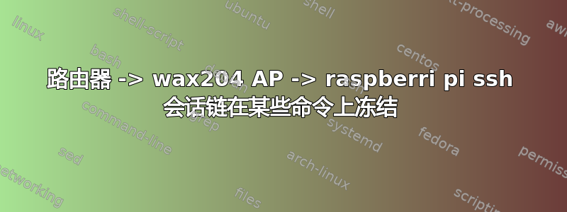 路由器 -> wax204 AP -> raspberri pi ssh 会话链在某些命令上冻结