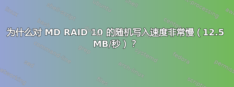 为什么对 MD RAID 10 的随机写入速度非常慢（12.5 MB/秒）？