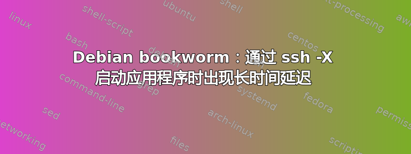 Debian bookworm：通过 ssh -X 启动应用程序时出现长时间延迟