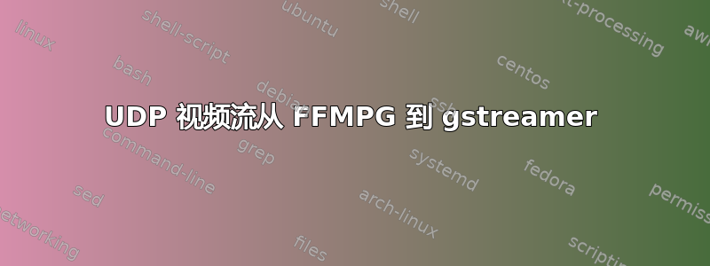 UDP 视频流从 FFMPG 到 gstreamer