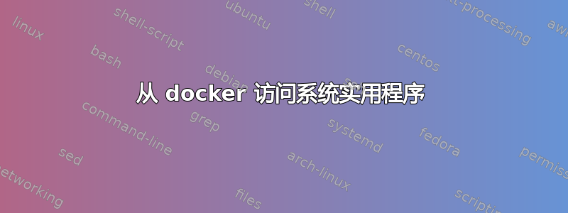 从 docker 访问系统实用程序