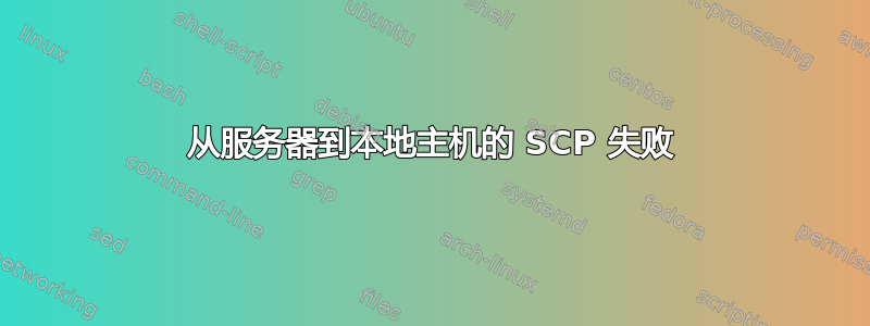 从服务器到本地主机的 SCP 失败