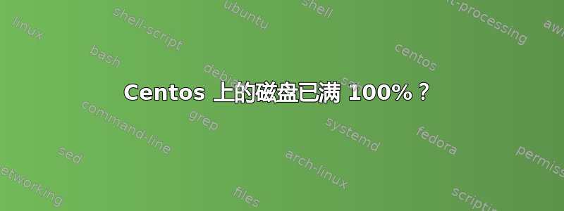 Centos 上的磁盘已满 100%？