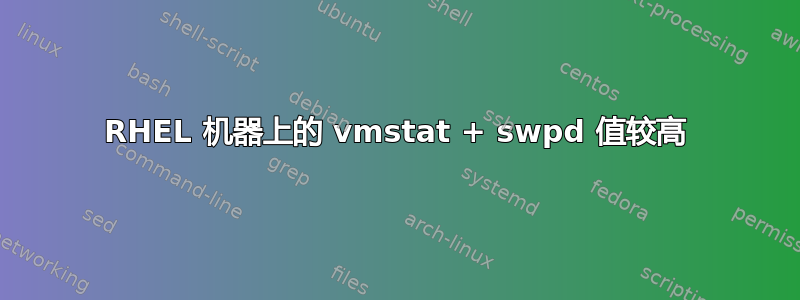 RHEL 机器上的 vmstat + swpd 值较高