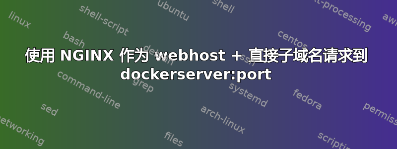 使用 NGINX 作为 webhost + 直接子域名请求到 dockerserver:port