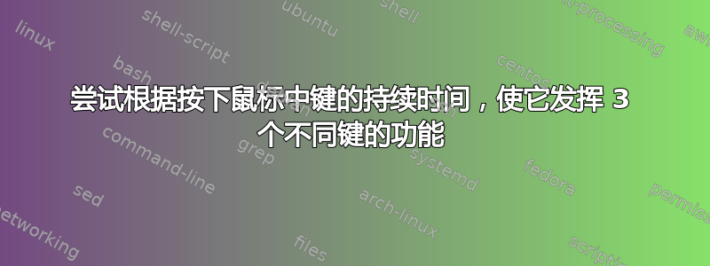 尝试根据按下鼠标中键的持续时间，使它发挥 3 个不同键的功能