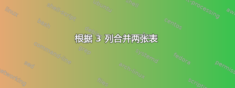 根据 3 列合并两张表