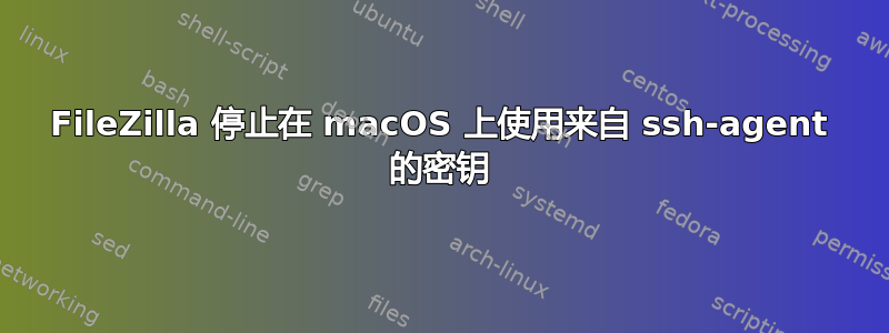 FileZilla 停止在 macOS 上使用来自 ssh-agent 的密钥