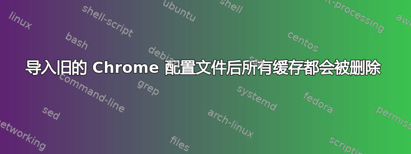 导入旧的 Chrome 配置文件后所有缓存都会被删除