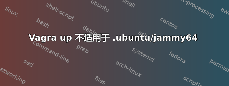 Vagra up 不适用于 .ubuntu/jammy64