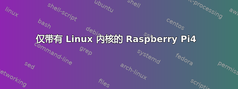 仅带有 Linux 内核的 Raspberry Pi4 