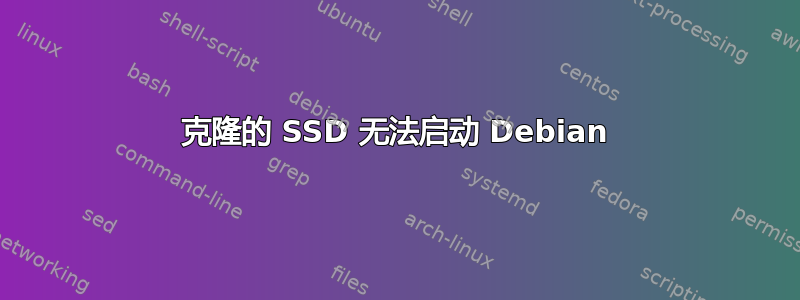 克隆的 SSD 无法启动 Debian