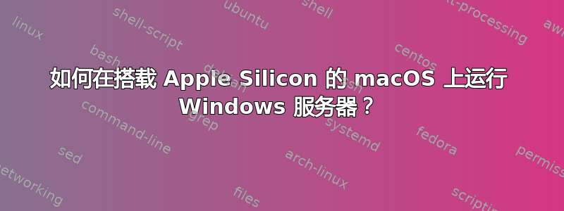 如何在搭载 Apple Silicon 的 macOS 上运行 Windows 服务器？