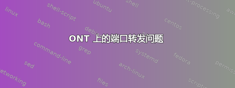 ONT 上的端口转发问题