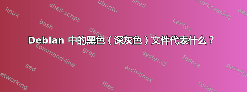 Debian 中的黑色（深灰色）文件代表什么？