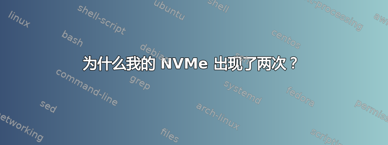 为什么我的 NVMe 出现了两次？