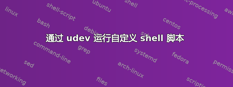 通过 udev 运行自定义 shell 脚本