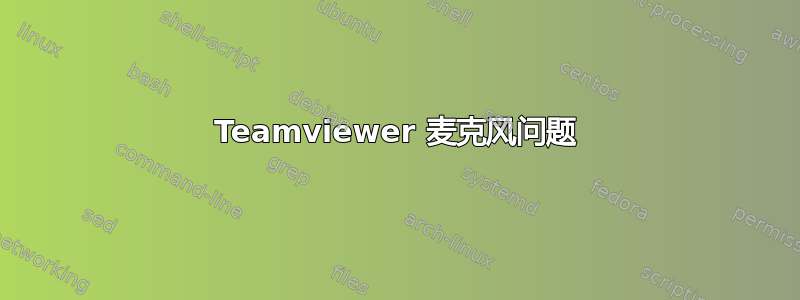 Teamviewer 麦克风问题