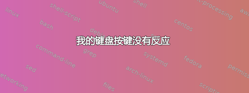 我的键盘按键没有反应