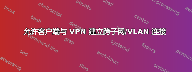 允许客户端与 VPN 建立跨子网/VLAN 连接