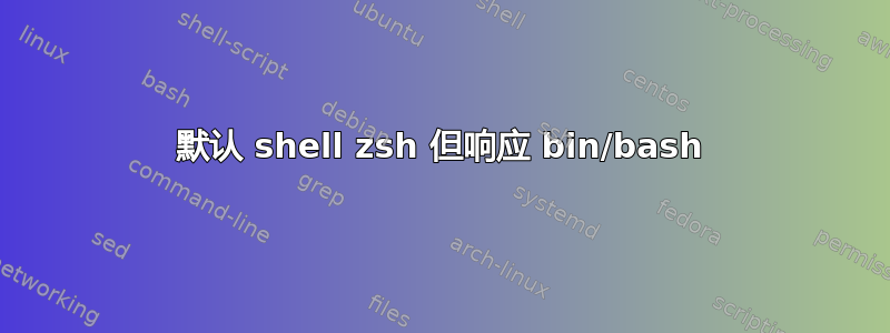 默认 shell zsh 但响应 bin/bash