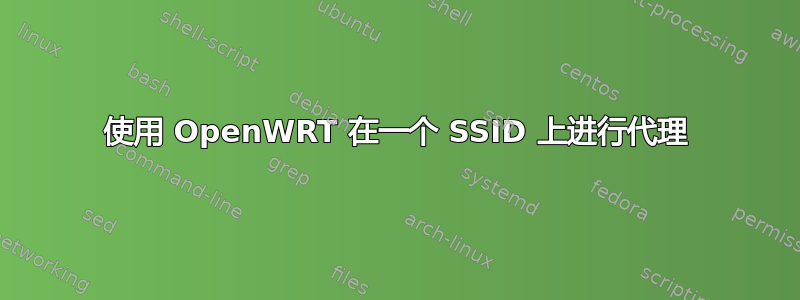 使用 OpenWRT 在一个 SSID 上进行代理