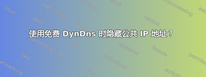 使用免费 DynDns 时隐藏公共 IP 地址？