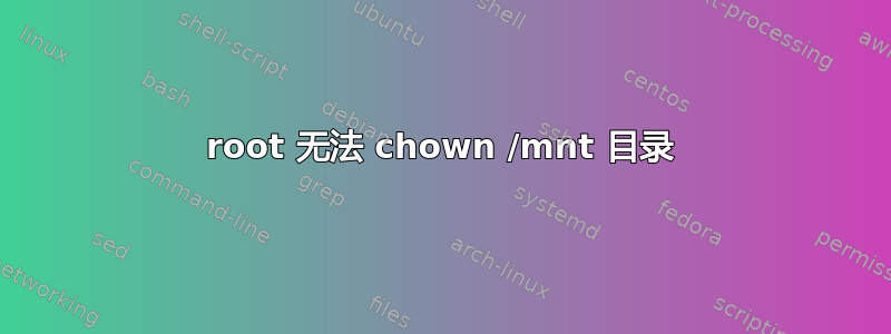 root 无法 chown /mnt 目录