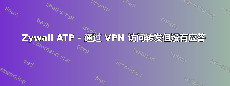 Zywall ATP - 通过 VPN 访问转发但没有应答