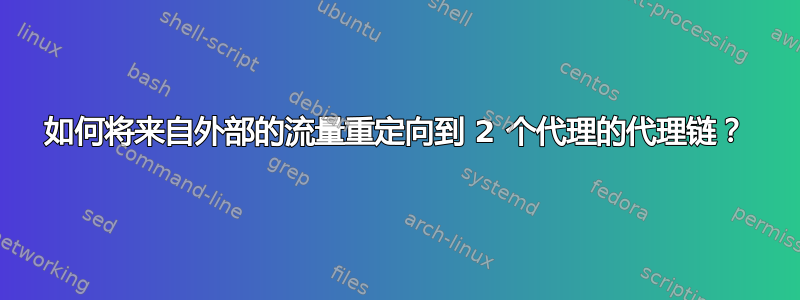 如何将来自外部的流量重定向到 2 个代理的代理链？