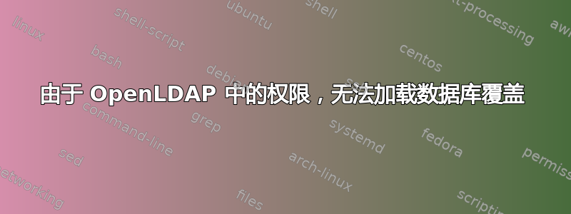 由于 OpenLDAP 中的权限，无法加载数据库覆盖